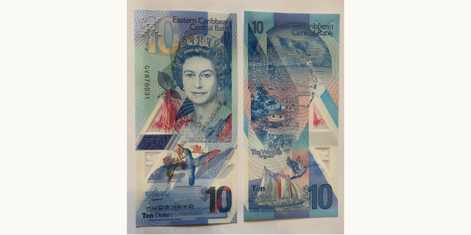 10 dollars Saint Vincent and the Grenadines 2019 — Front side