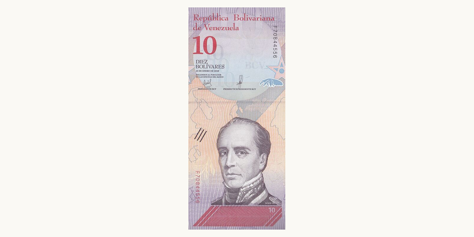 10 bolivars 2018