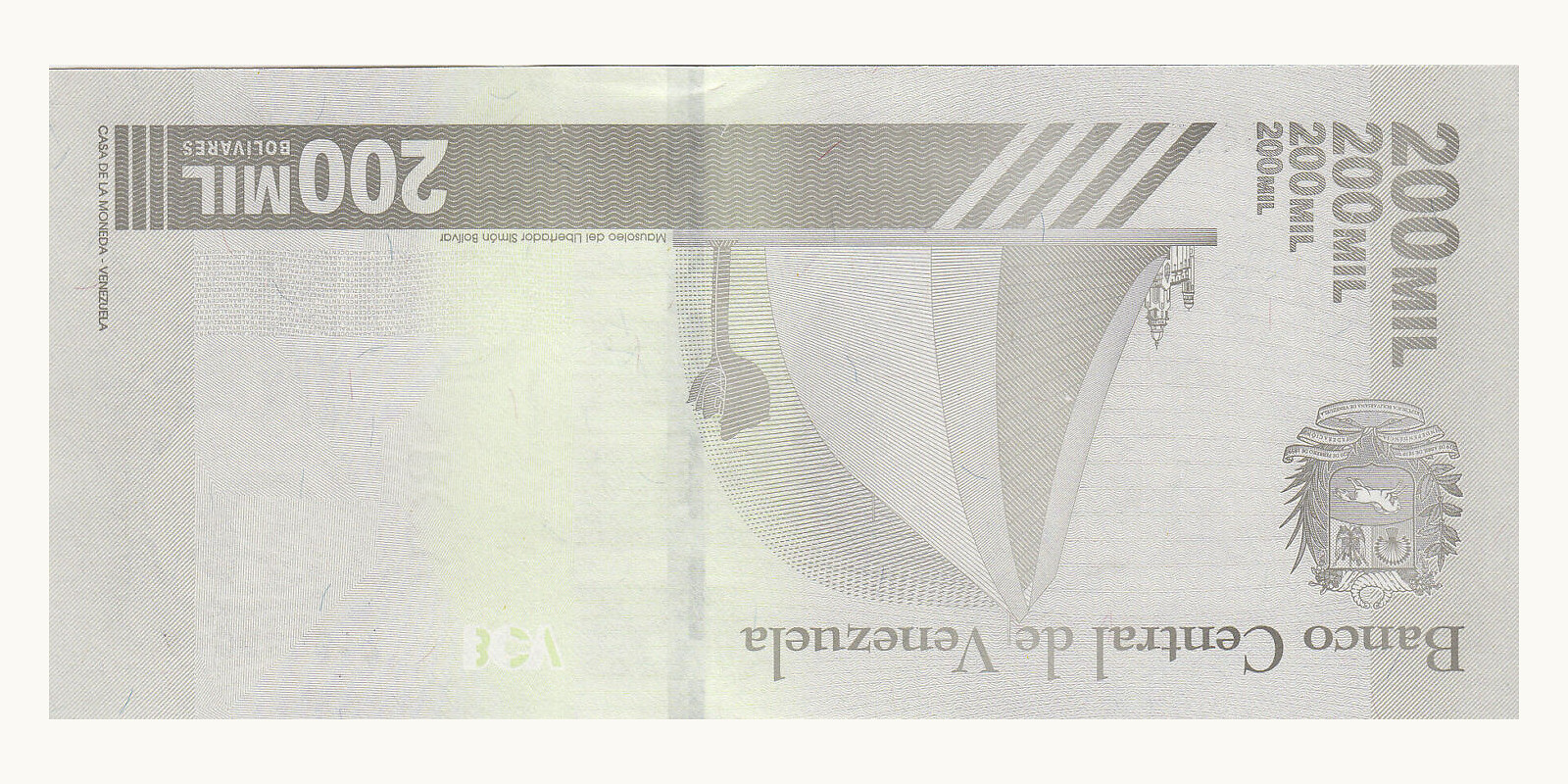 200000 bolivars Venezuela 2020 — Back side