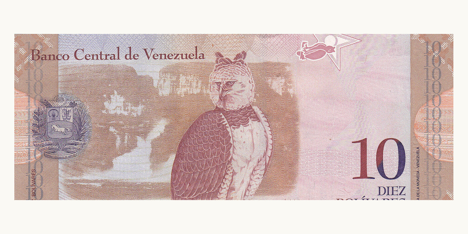 10 bolivars Венесуэла 2007 — Оборотная сторона