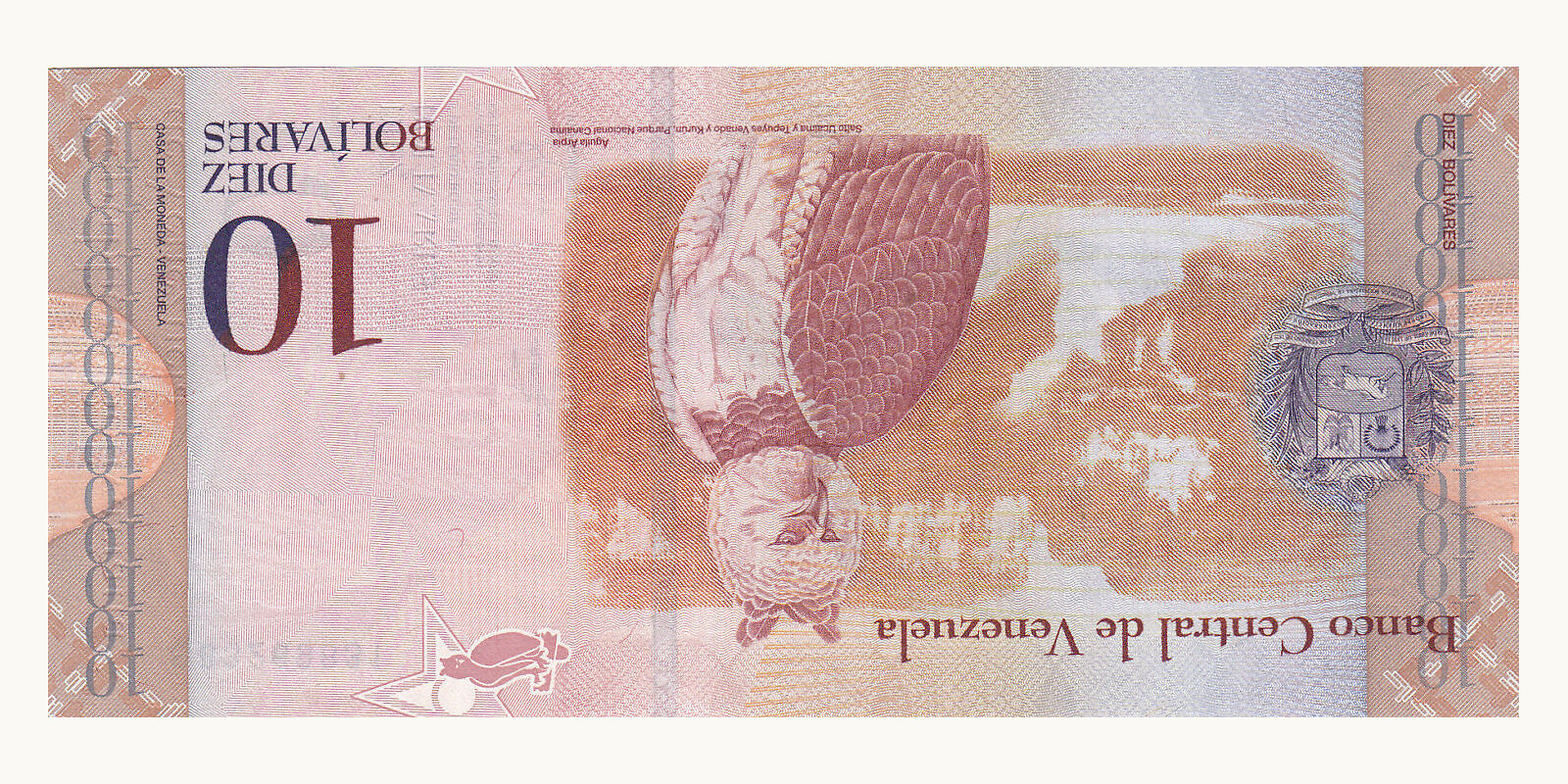 10 bolivars Venezuela 2011 — Back side