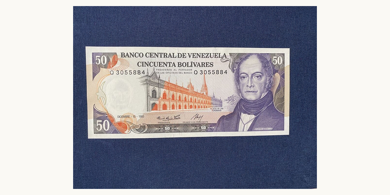 50 bolivars Венесуэла 1985 — Лицевая сторона