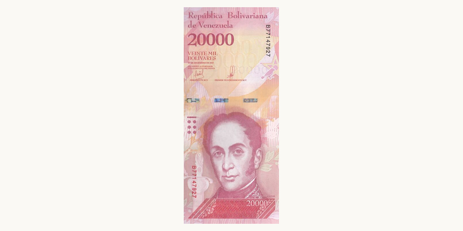 20000 bolivars 2017