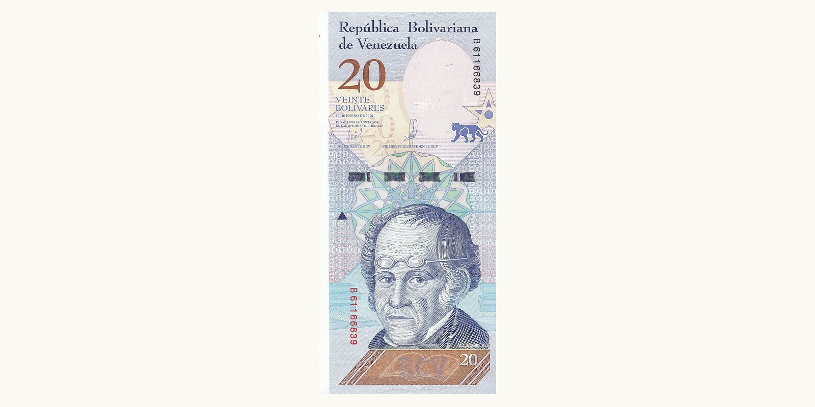 20 bolivars 2018
