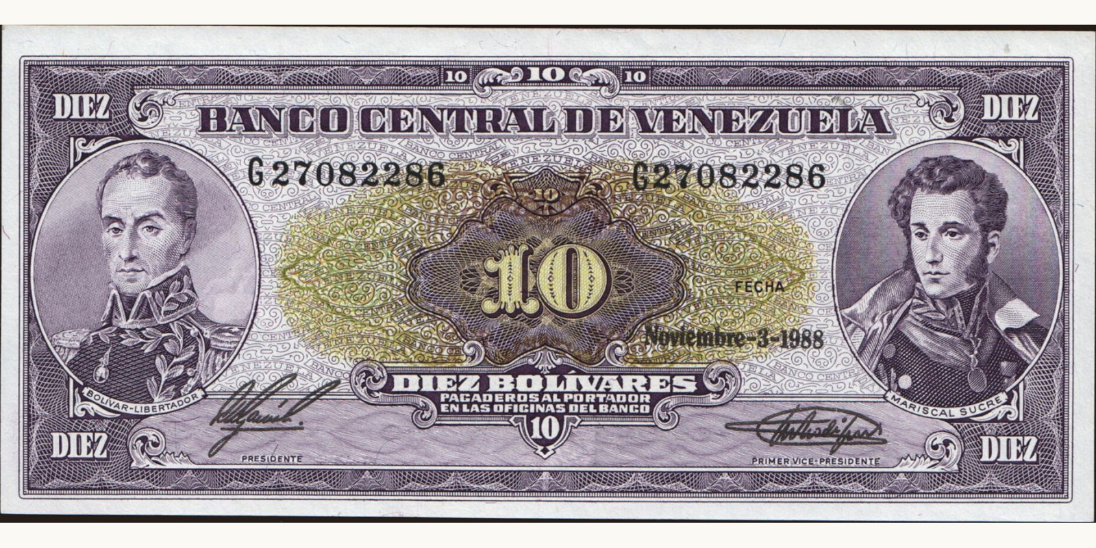 10 bolivars 1988