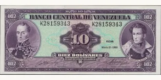 10 bolivars 1990