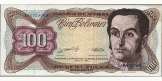 100 bolivars 1990