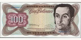 100 bolivars 1992