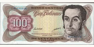 100 bolivars 1998