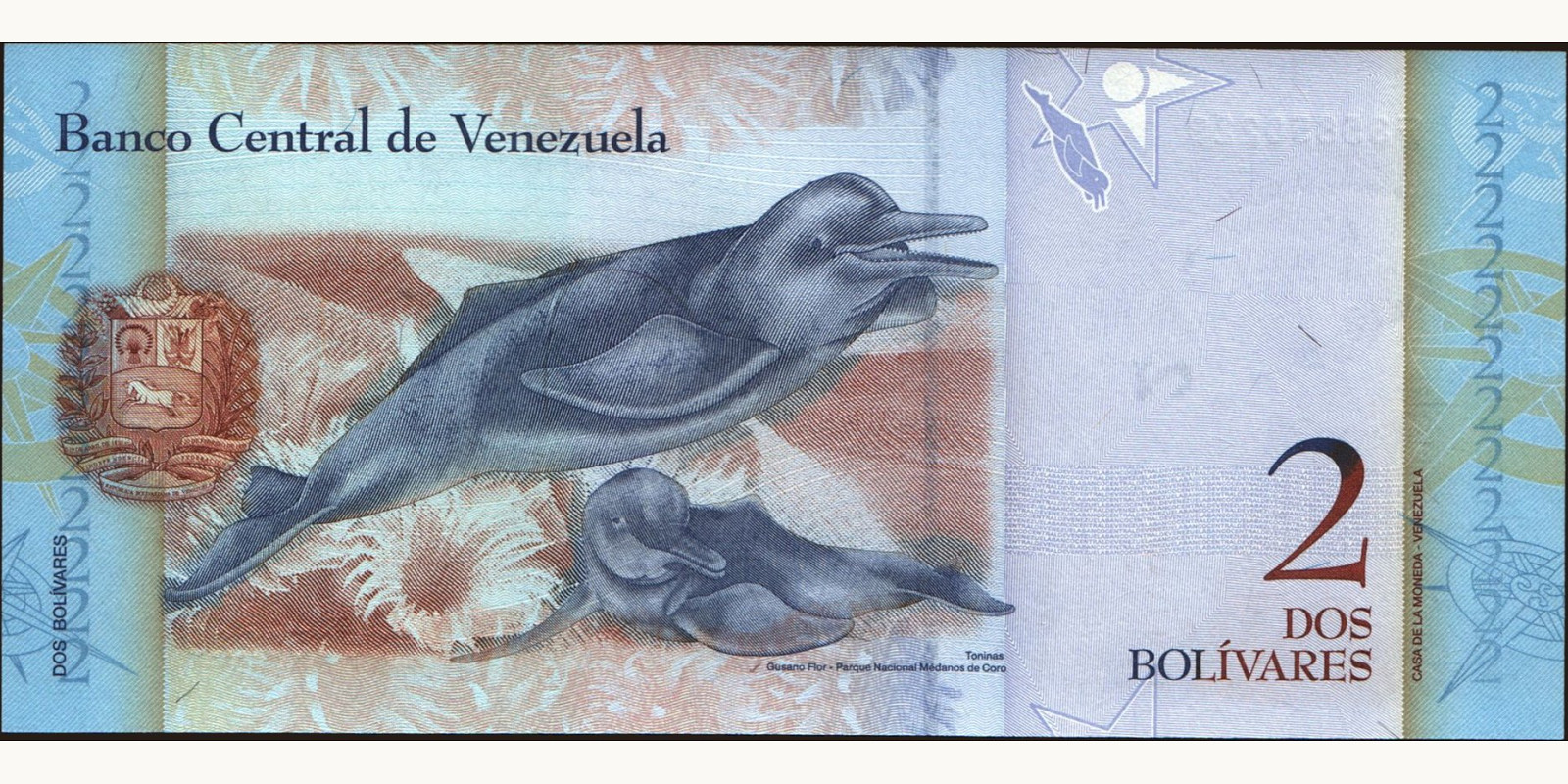 2 bolivars Venezuela 2007 — Front side