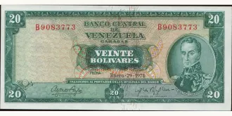 20 bolivars 1974