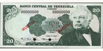 20 bolivars 1977