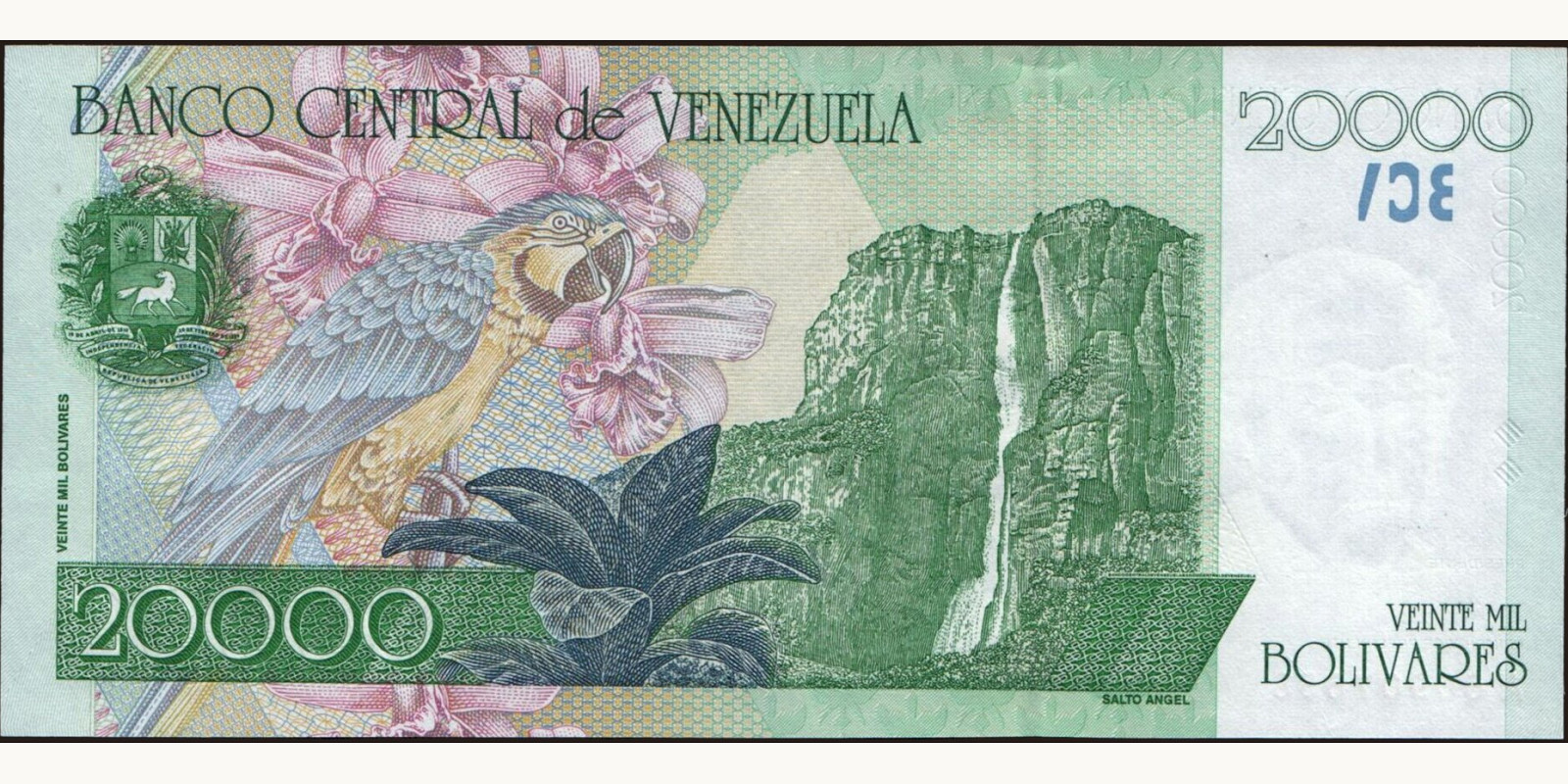 20000 bolivars Венесуэла 1998 — Оборотная сторона