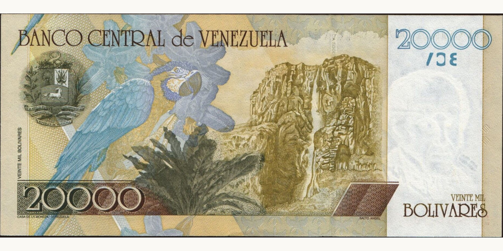 20000 bolivars Венесуэла 2004 — Оборотная сторона