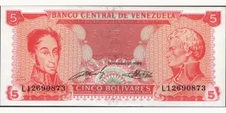 5 bolivars 1989