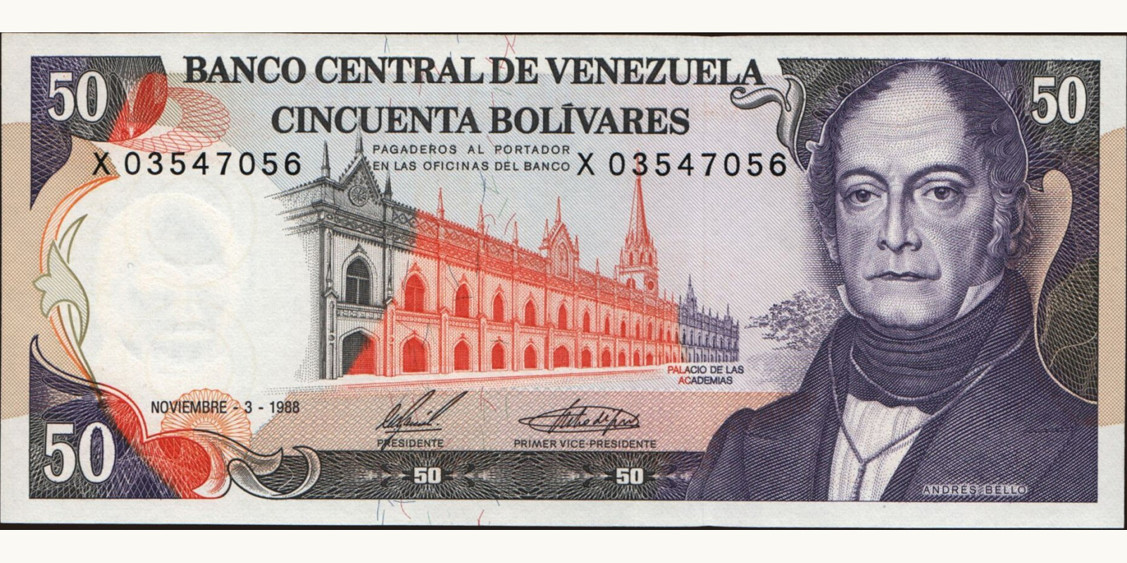 50 bolivars 1988