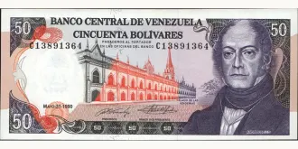 50 bolivars 1990
