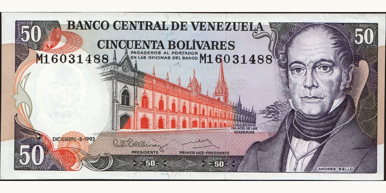 50 bolivars 1992