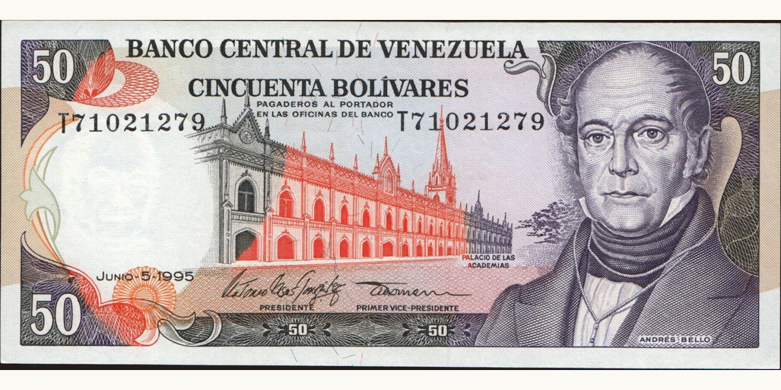50 bolivars 1995