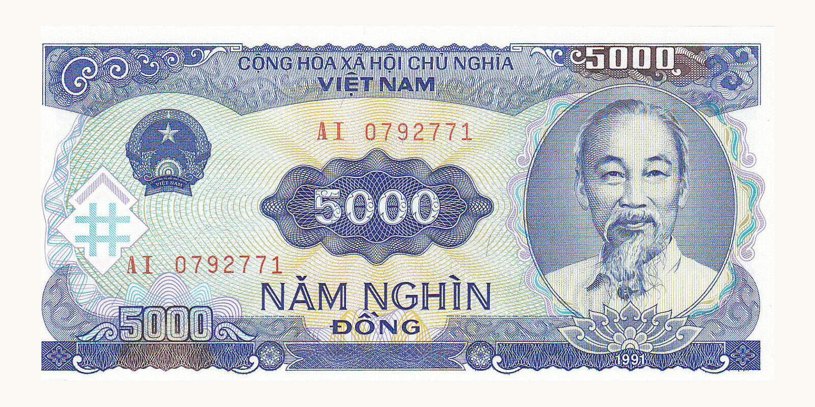 5000 dong 1991