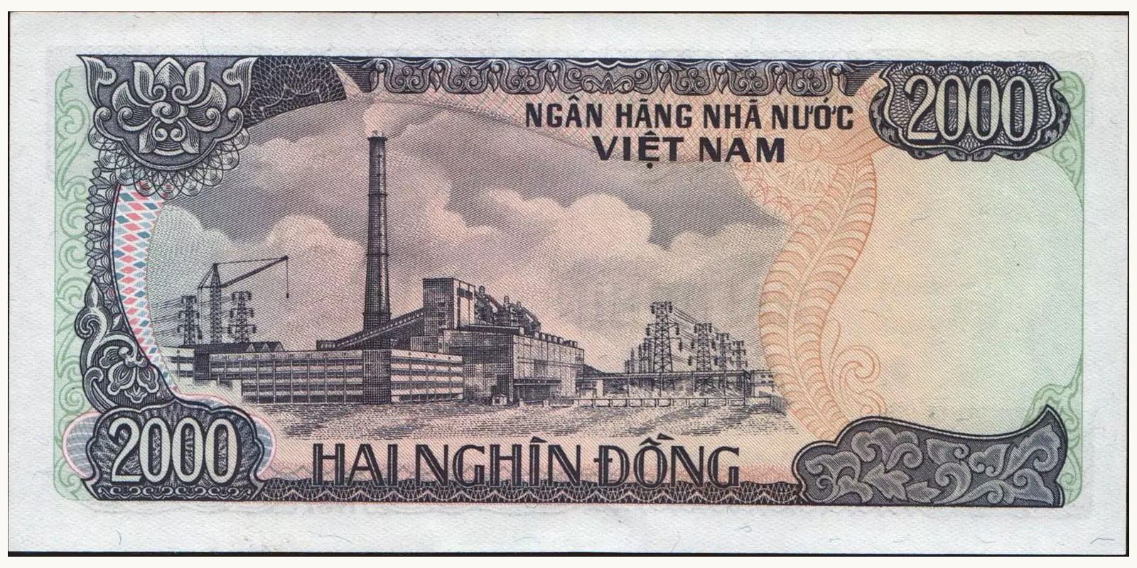 1000 dong Вьетнам 1987 — Оборотная сторона