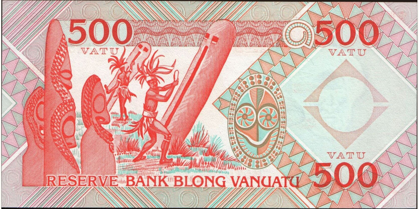 500 Вануату 1993 — Оборотная сторона