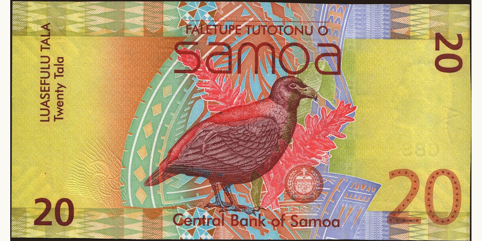 20 tala Самоа 2008 — Оборотная сторона