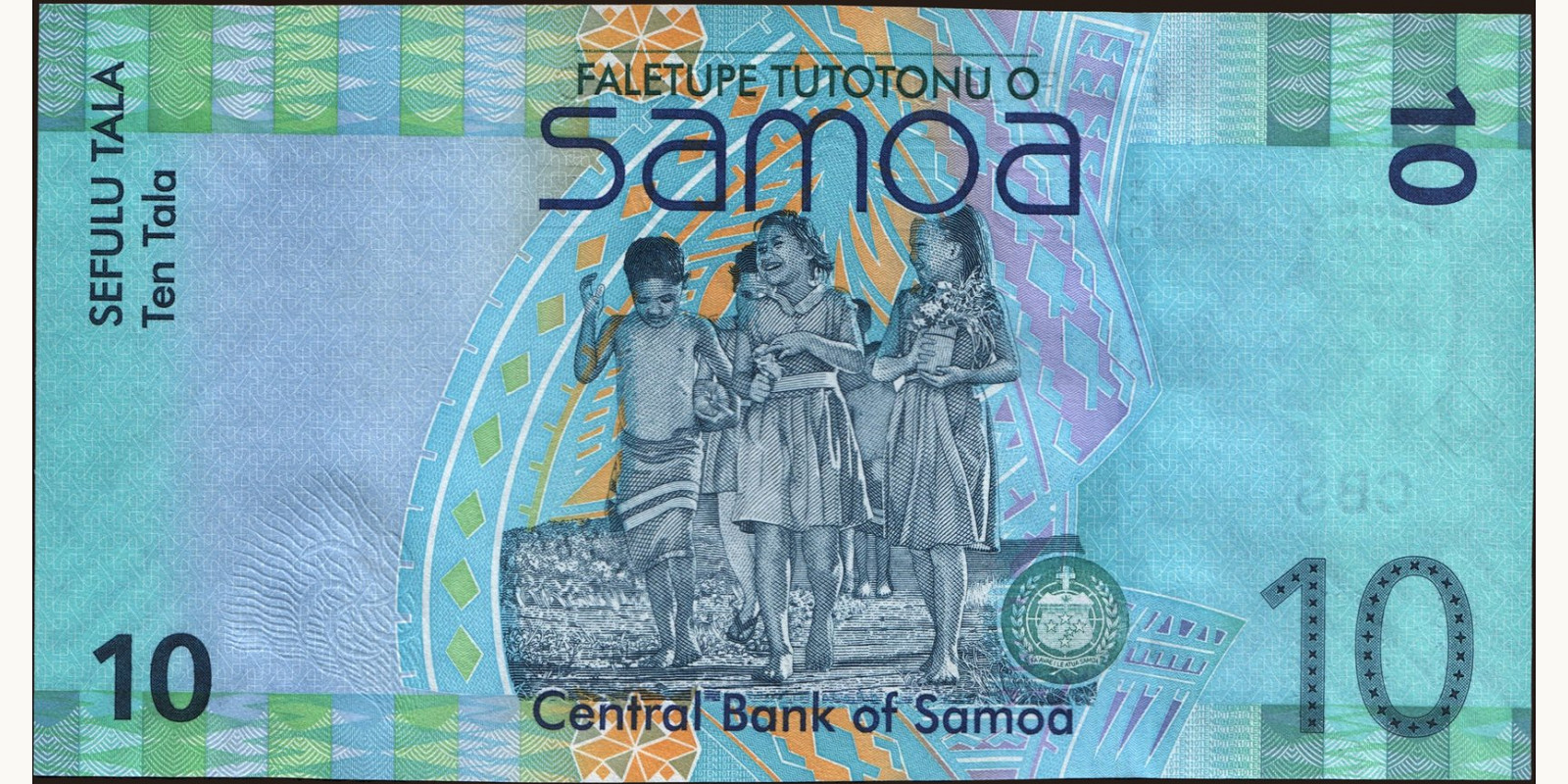 10 tala Самоа 2008 — Оборотная сторона