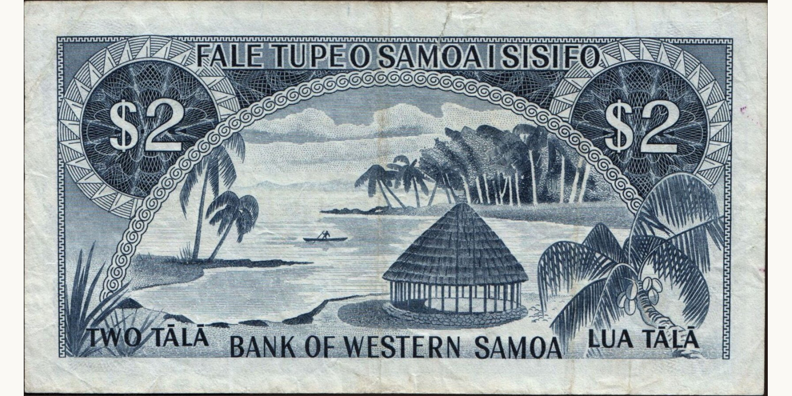 2 tala Samoa 1967 — Back side