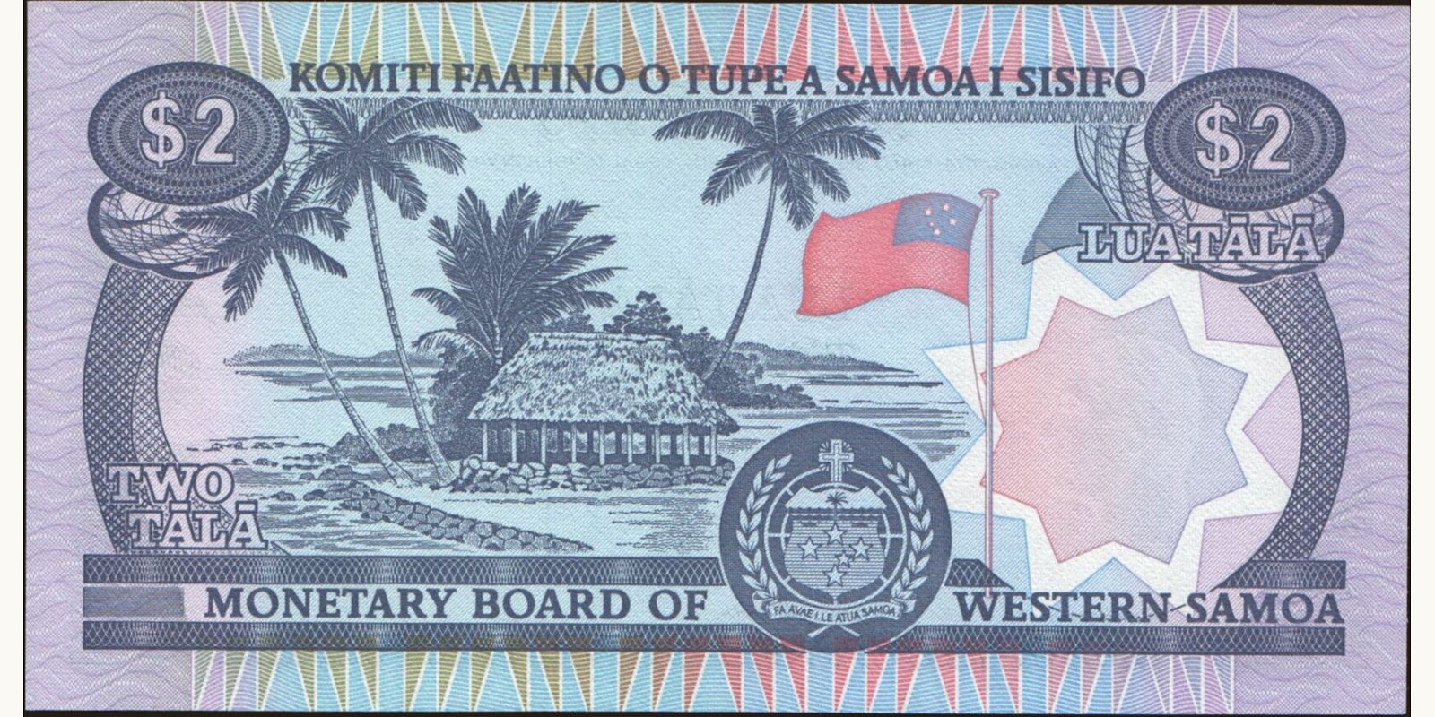 2 tala Samoa 1980 — Back side