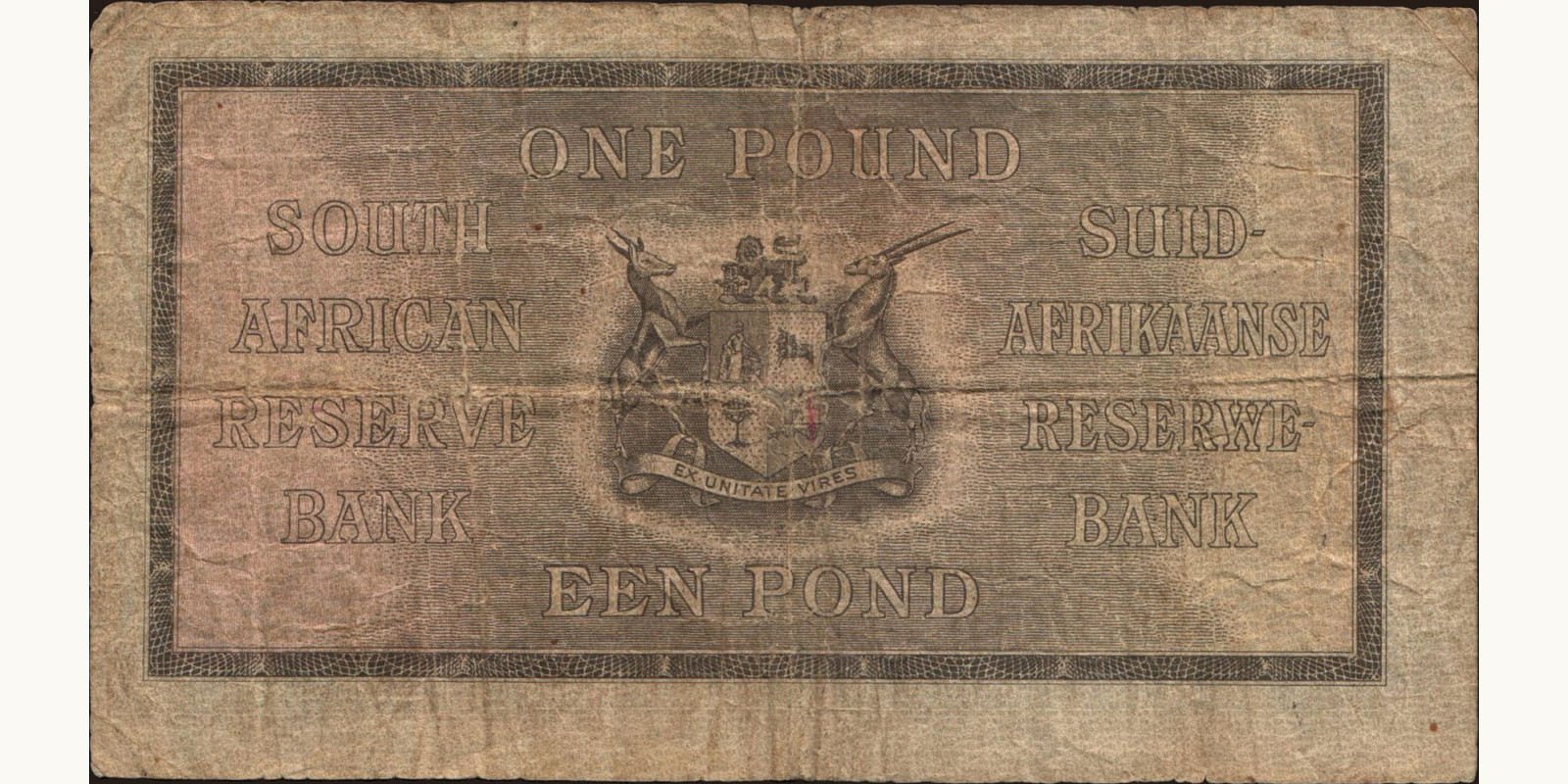 1 pounds ЮАР 1942 — Оборотная сторона