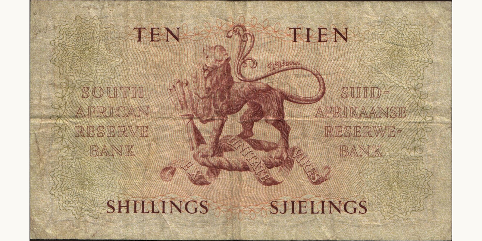 10 shilling South Africa 1957 — Back side
