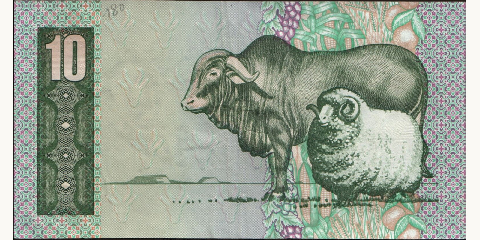 10 rand ЮАР 1990 — Оборотная сторона