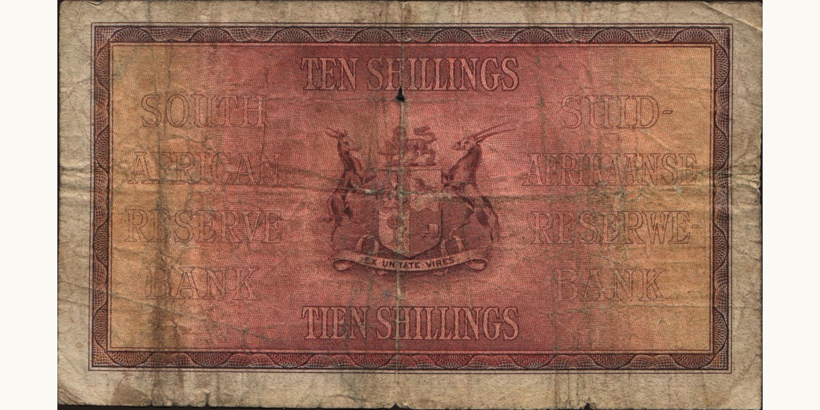 10 shilling ЮАР 1940 — Оборотная сторона