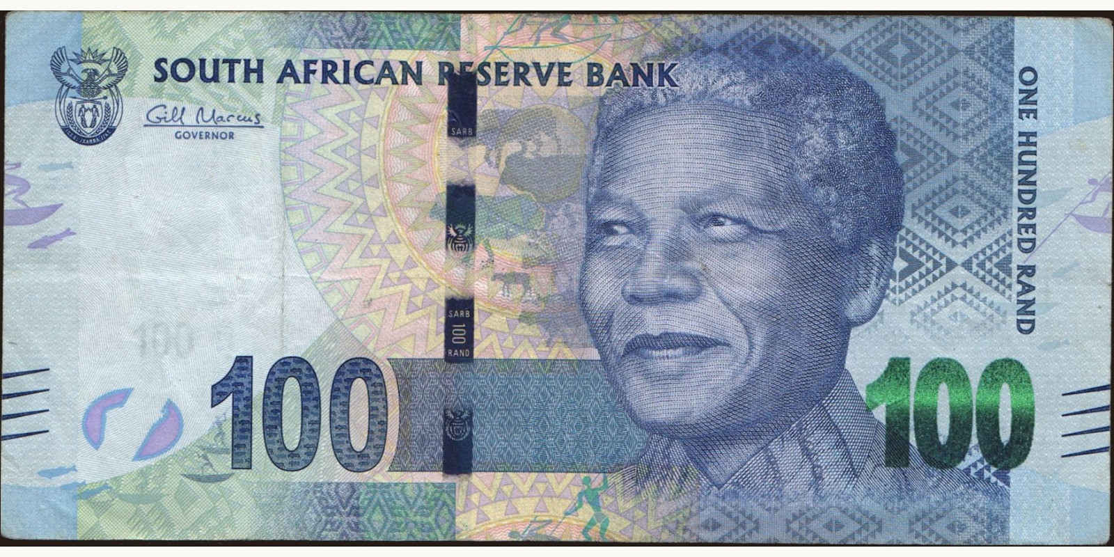100 rand South Africa 2012 — Front side