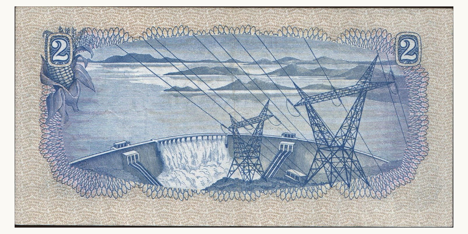 2 rand South Africa 1976 — Back side