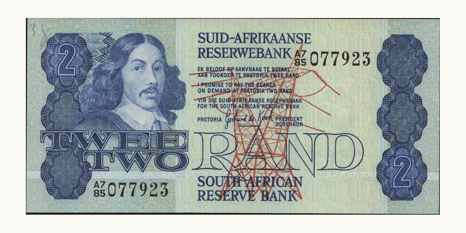 2 rand South Africa 1981 — Front side