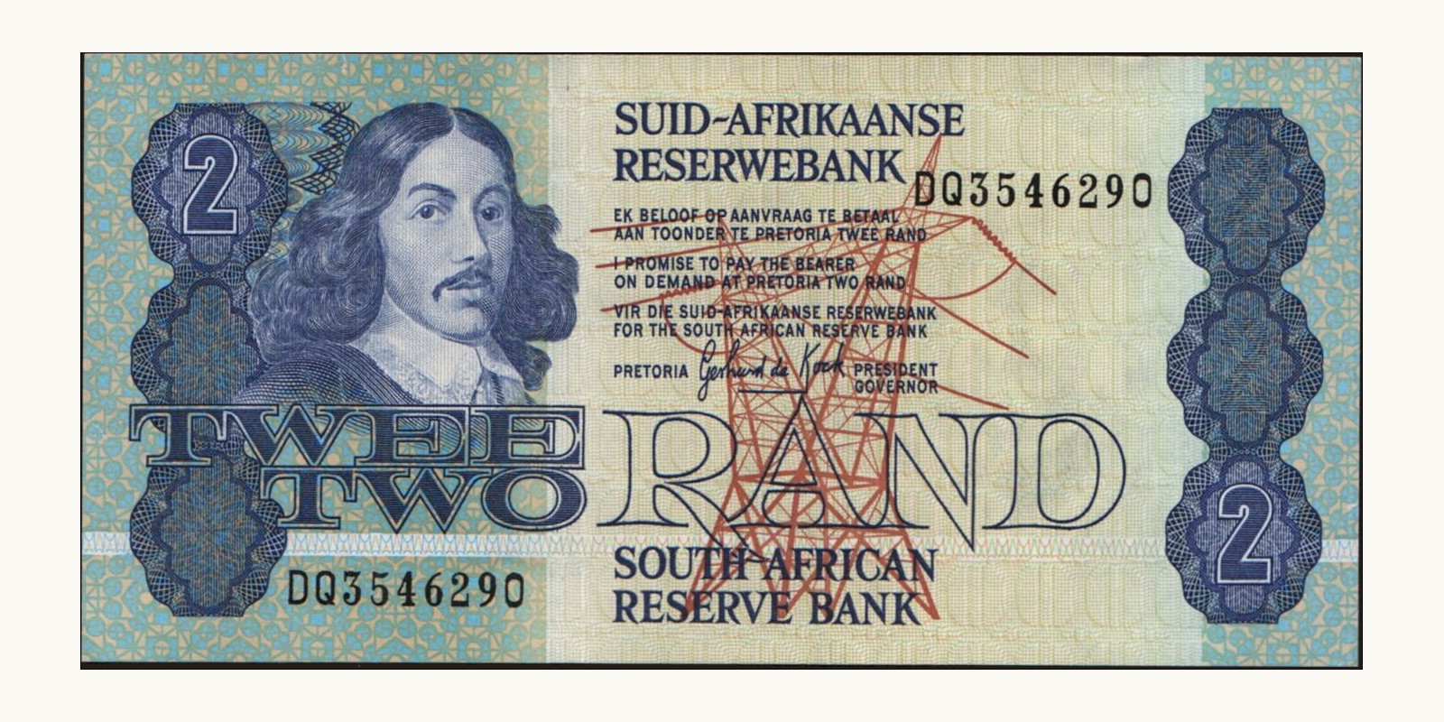 2 rand South Africa 1983 — Front side