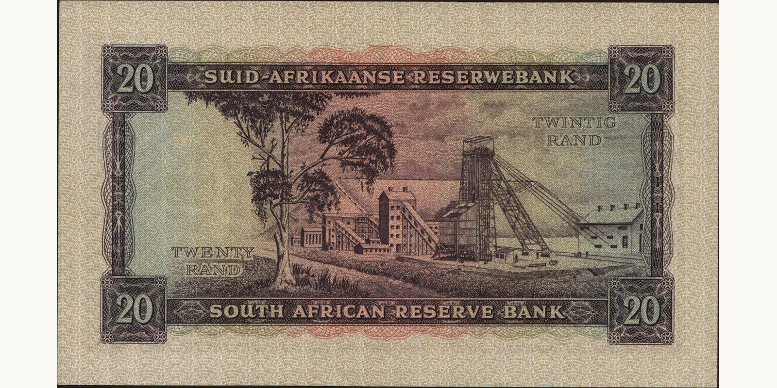 20 rand ЮАР 1961 — Оборотная сторона