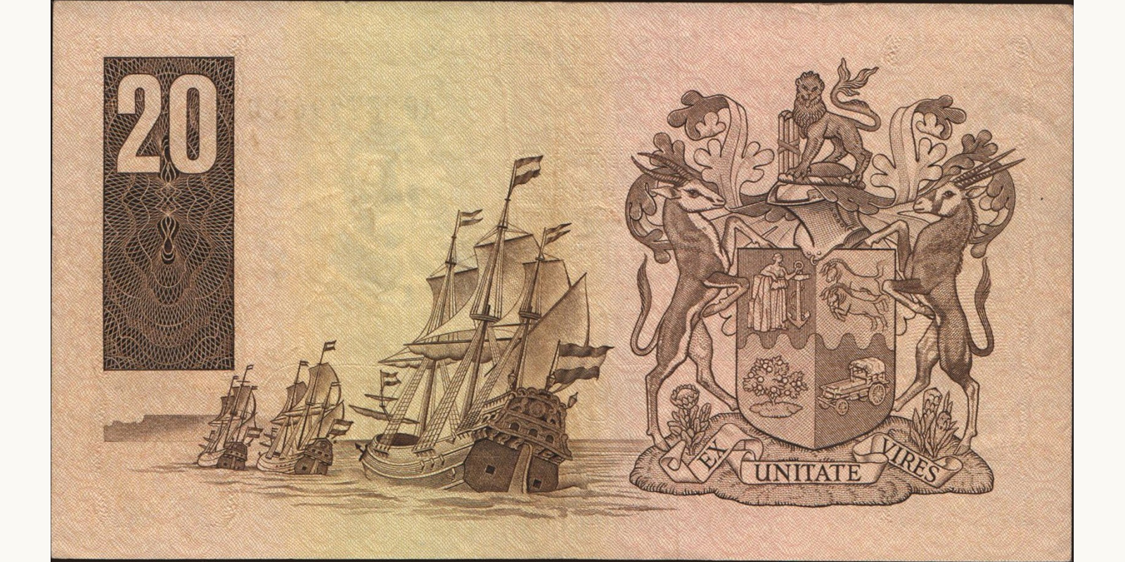 20 rand South Africa 1990 — Back side