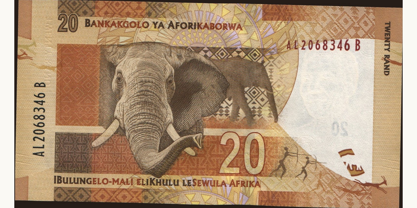 20 rand South Africa 2012 — Back side