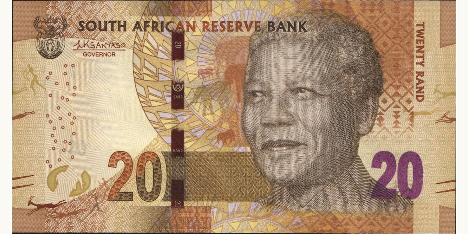 20 rand ЮАР 2013 — Лицевая сторона