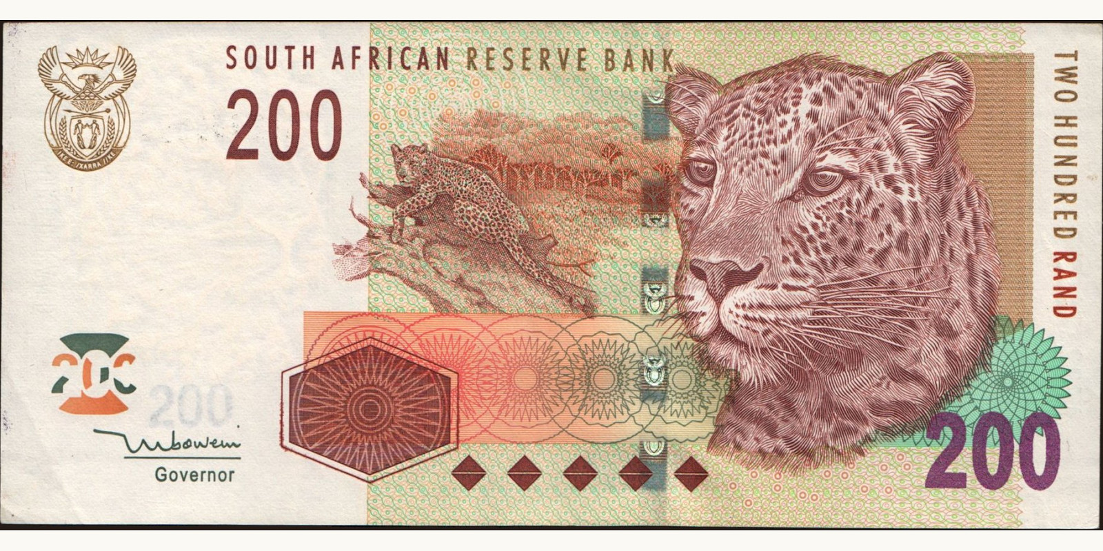 200 rand South Africa 2005 — Front side