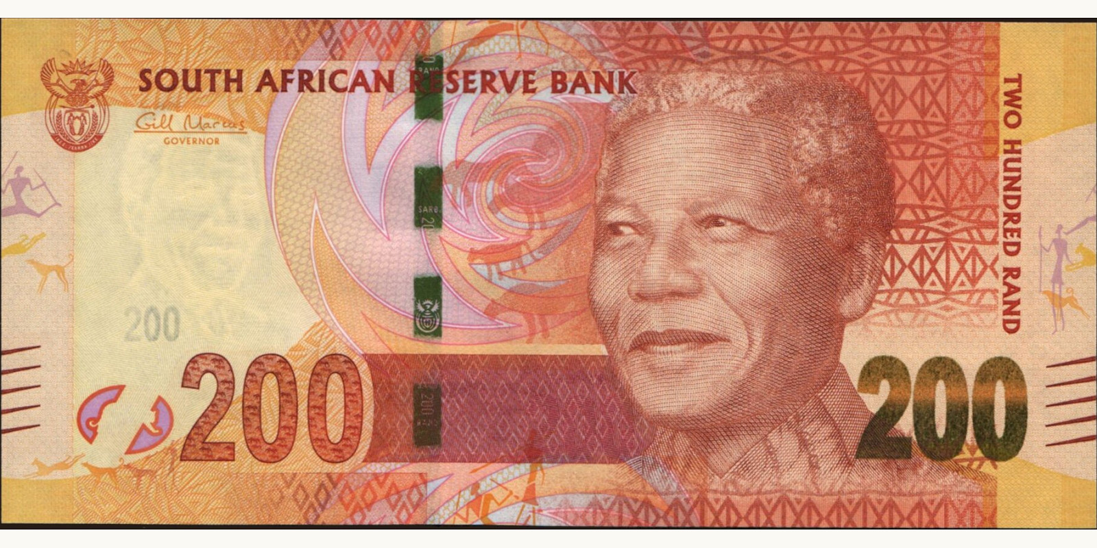 200 rand South Africa 2012 — Front side