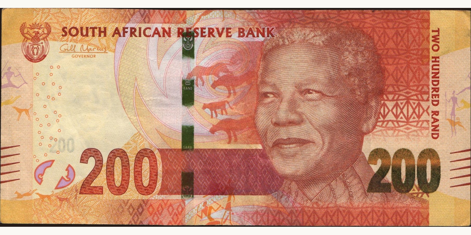 200 rand ЮАР 2013 — Лицевая сторона