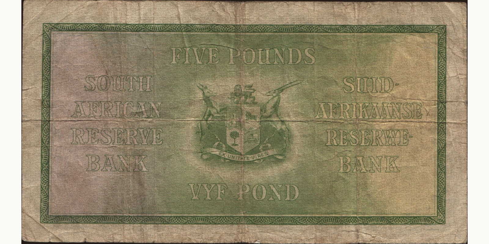 5 pounds ЮАР 1941 — Оборотная сторона