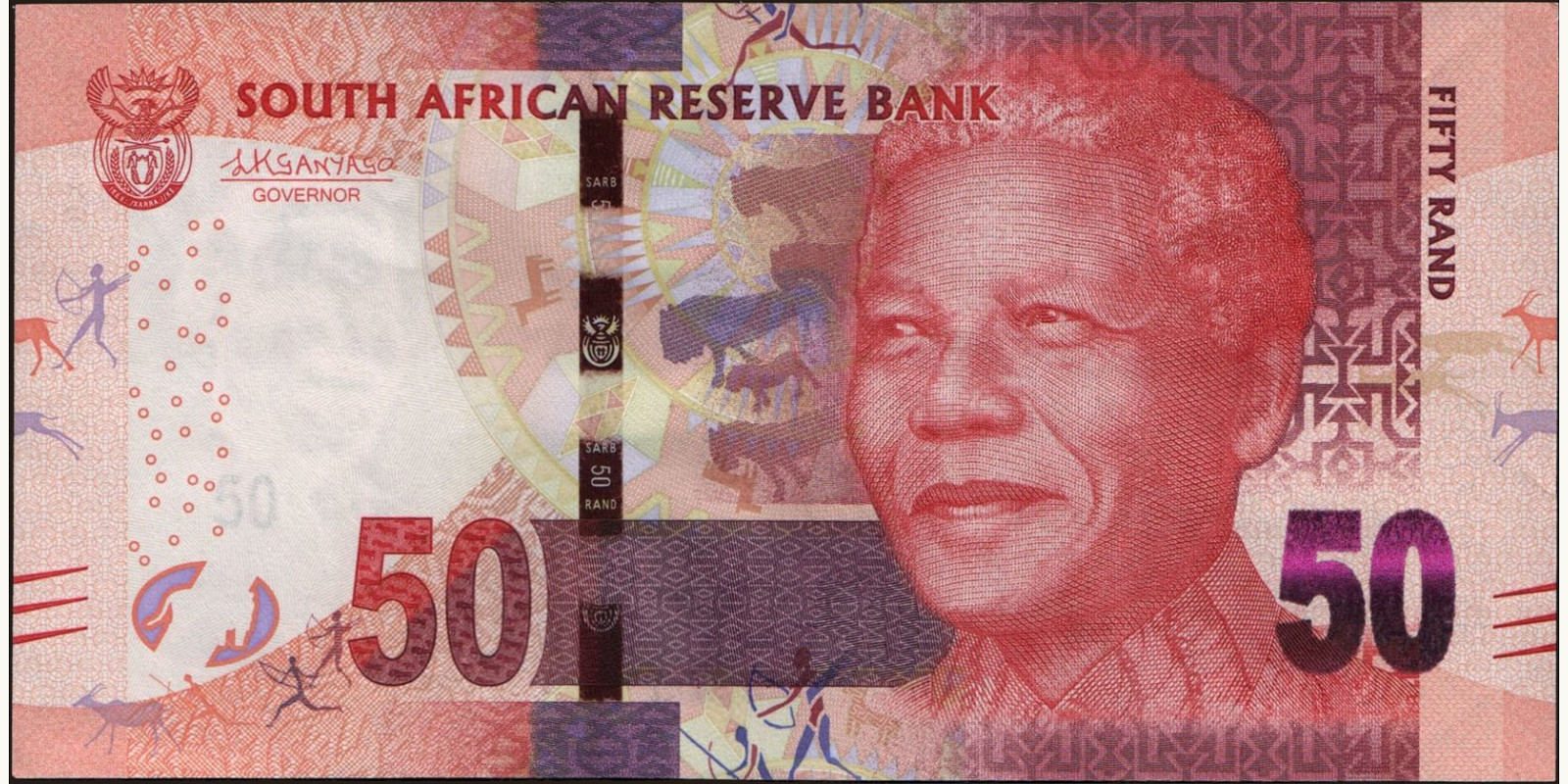 50 rand ЮАР 2015 — Лицевая сторона