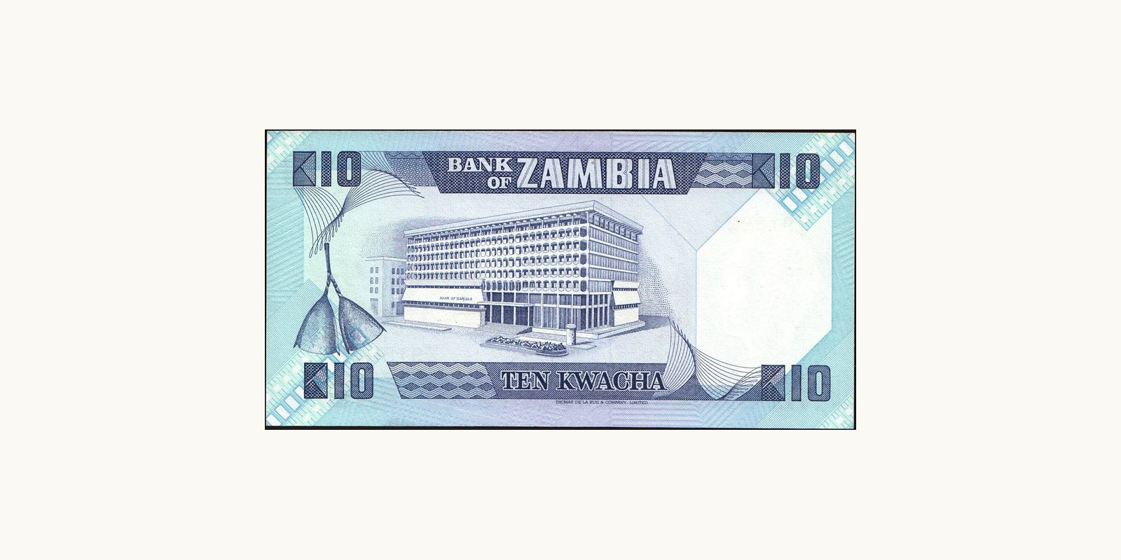 10 kwacha Замбия 1984 — Оборотная сторона