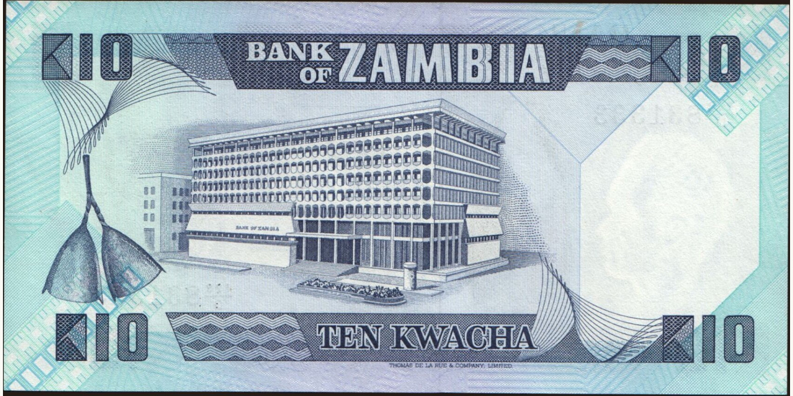 10 kwacha Zambia 1986 — Back side