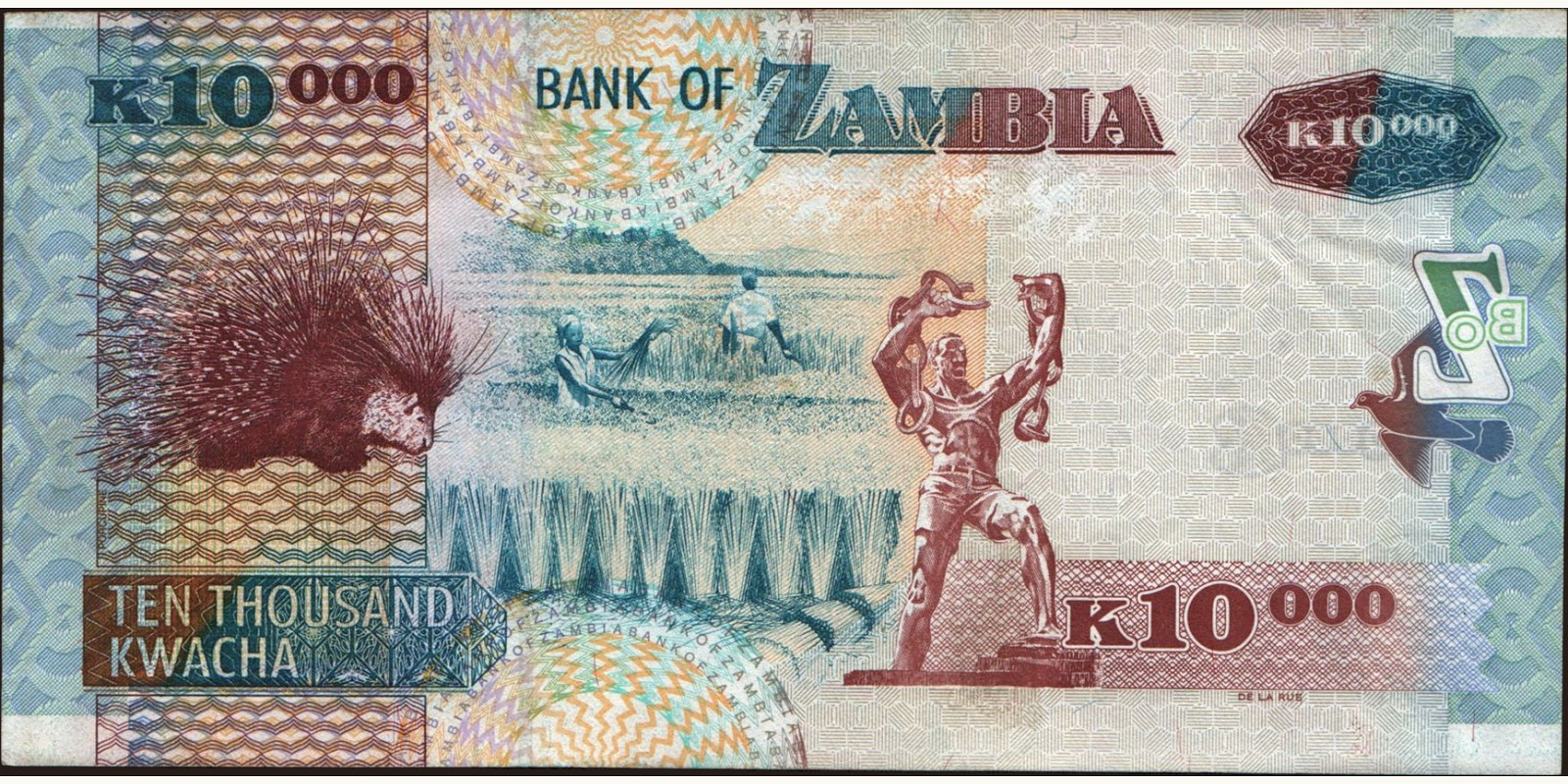 10000 kwacha Замбия 2006 — Оборотная сторона